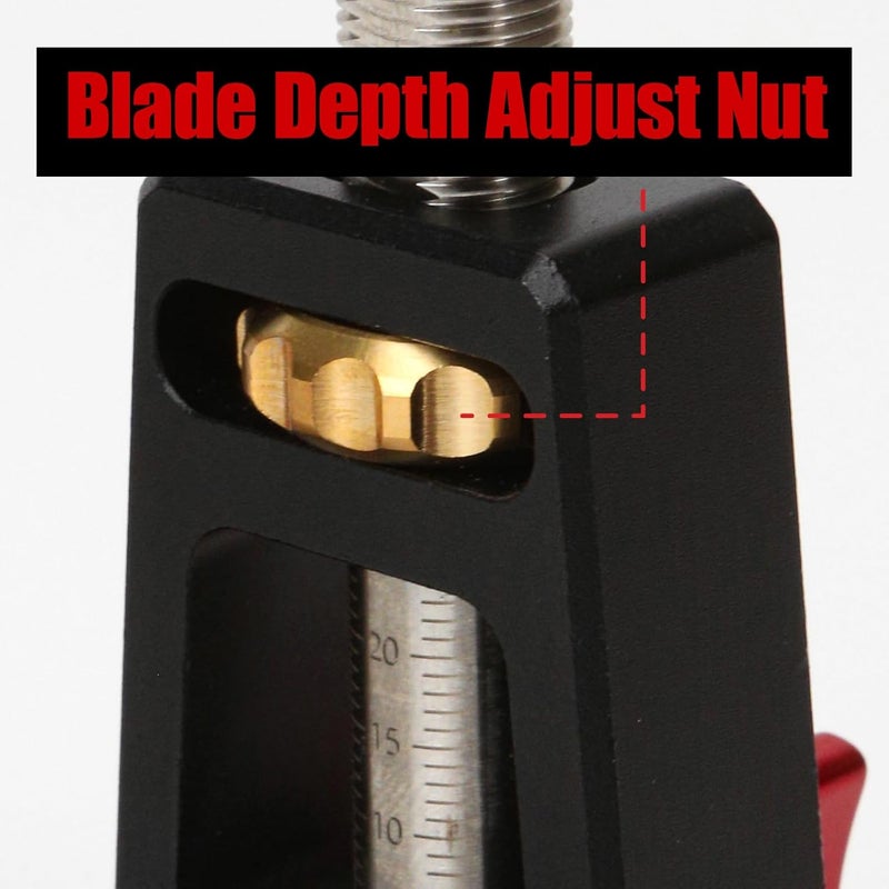 KH866 Router Plane Handheld Woodworking Tool, Quick Adjust with Depth Stop for Tuning Joinery Cutting Dados Grooves Mortise, Mini Bench Planer Flat Bottom Edged, Portable DIY Woodcraft for Surface Smoothing - Image 3